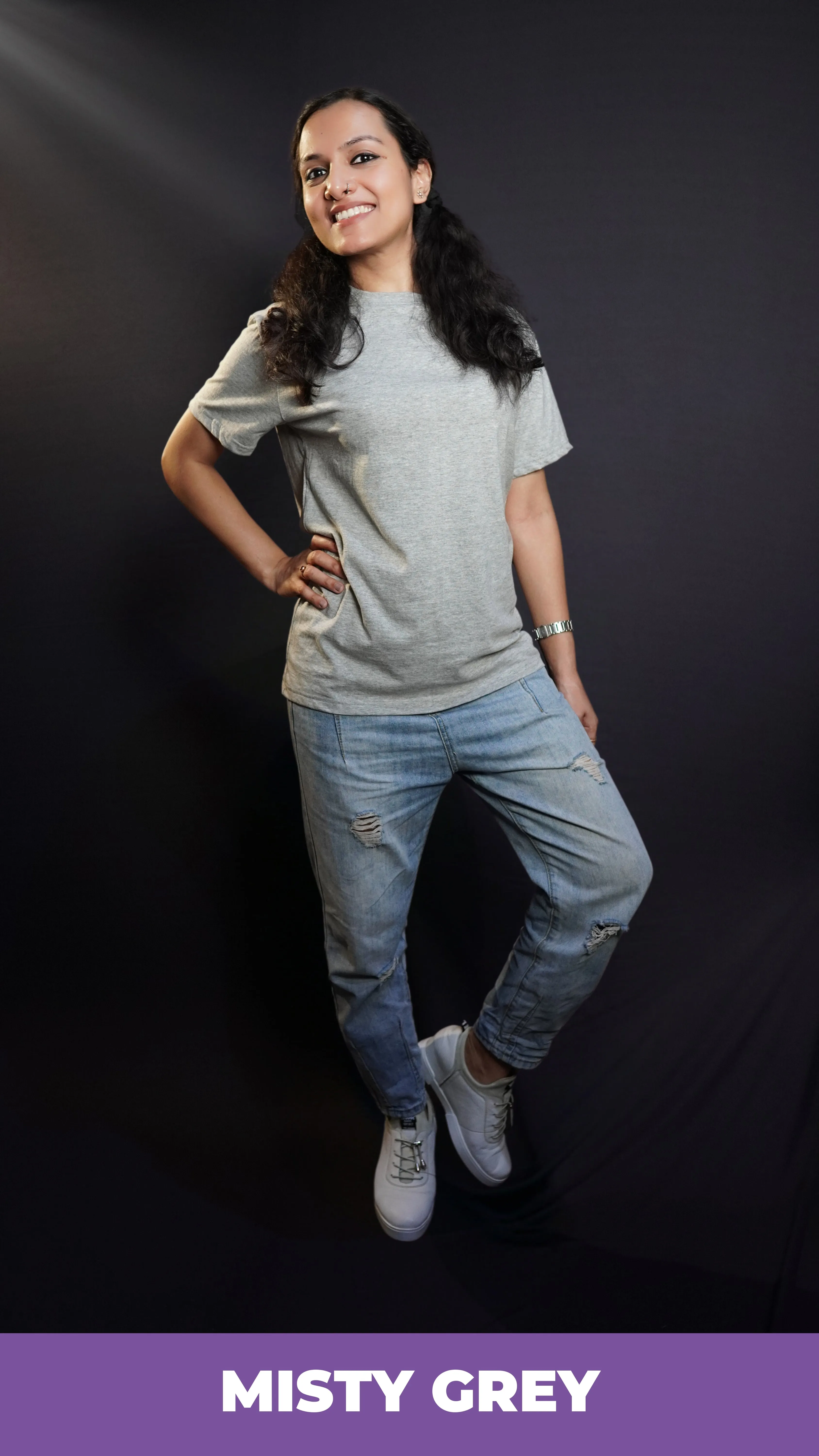 Unisex Misty Grey T shirt
