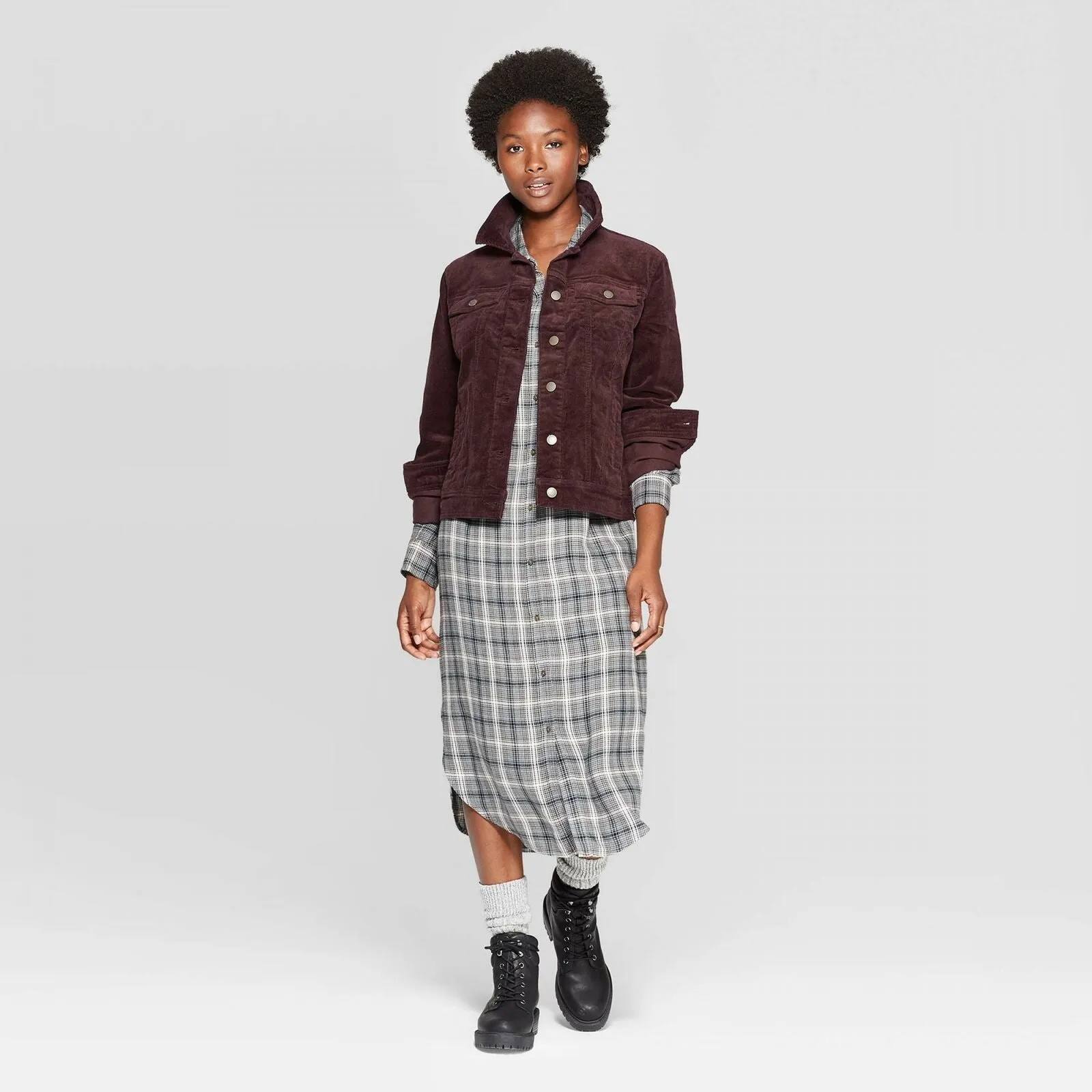 Universal Thread Women's Button Front Corduroy Jean Jacket