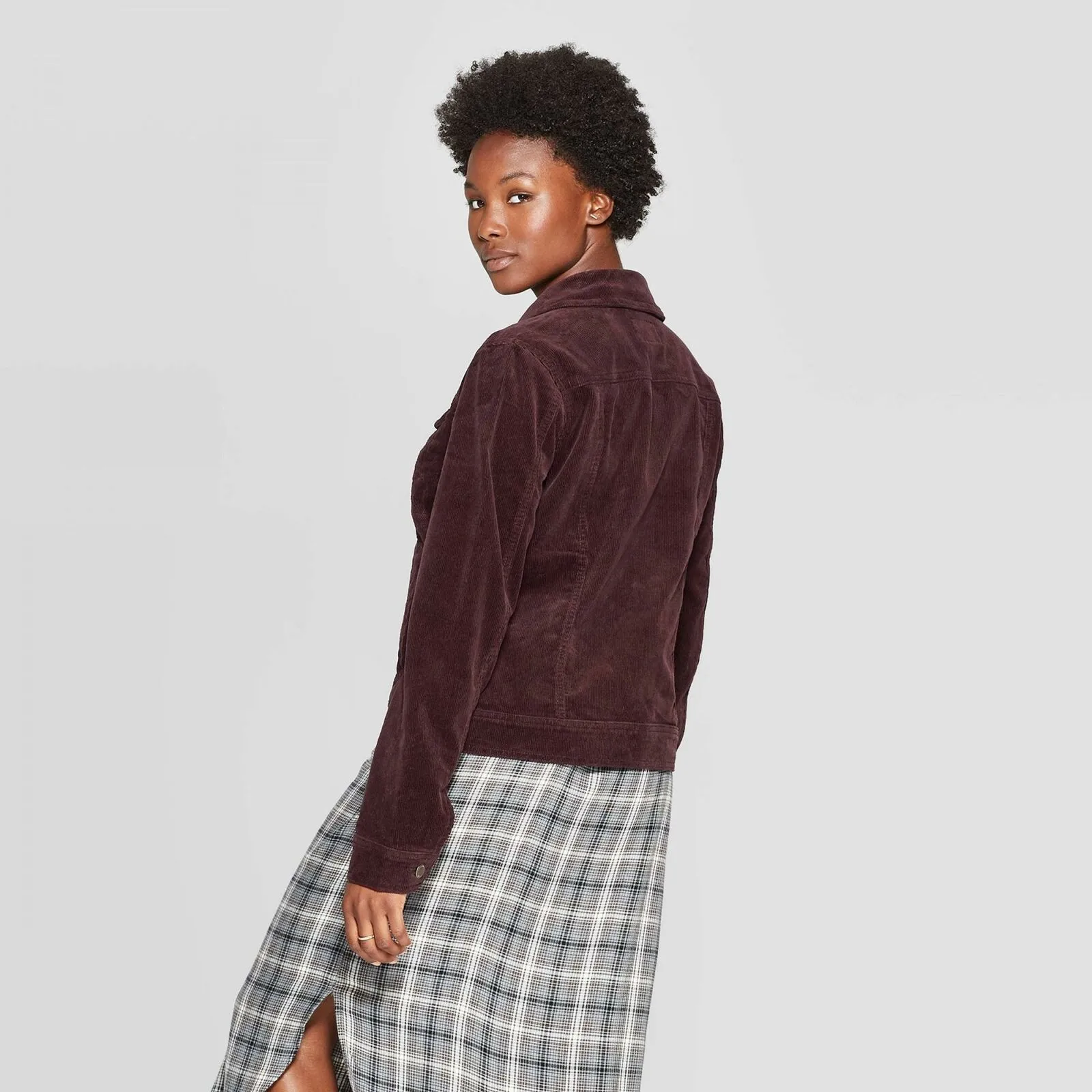 Universal Thread Women's Button Front Corduroy Jean Jacket