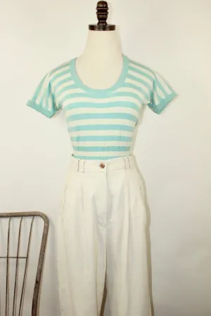 Vintage 90s Silk Striped Knit Top (XS-S)