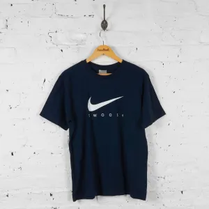 Vintage Nike Swoosh T-shirt - Black - M