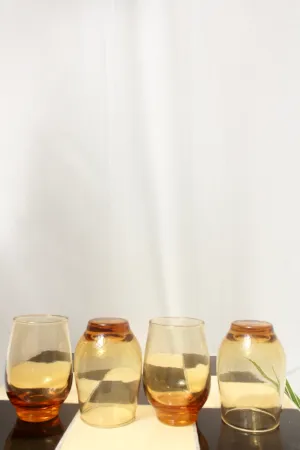 Vintage Oval Marigold Glasses (4)