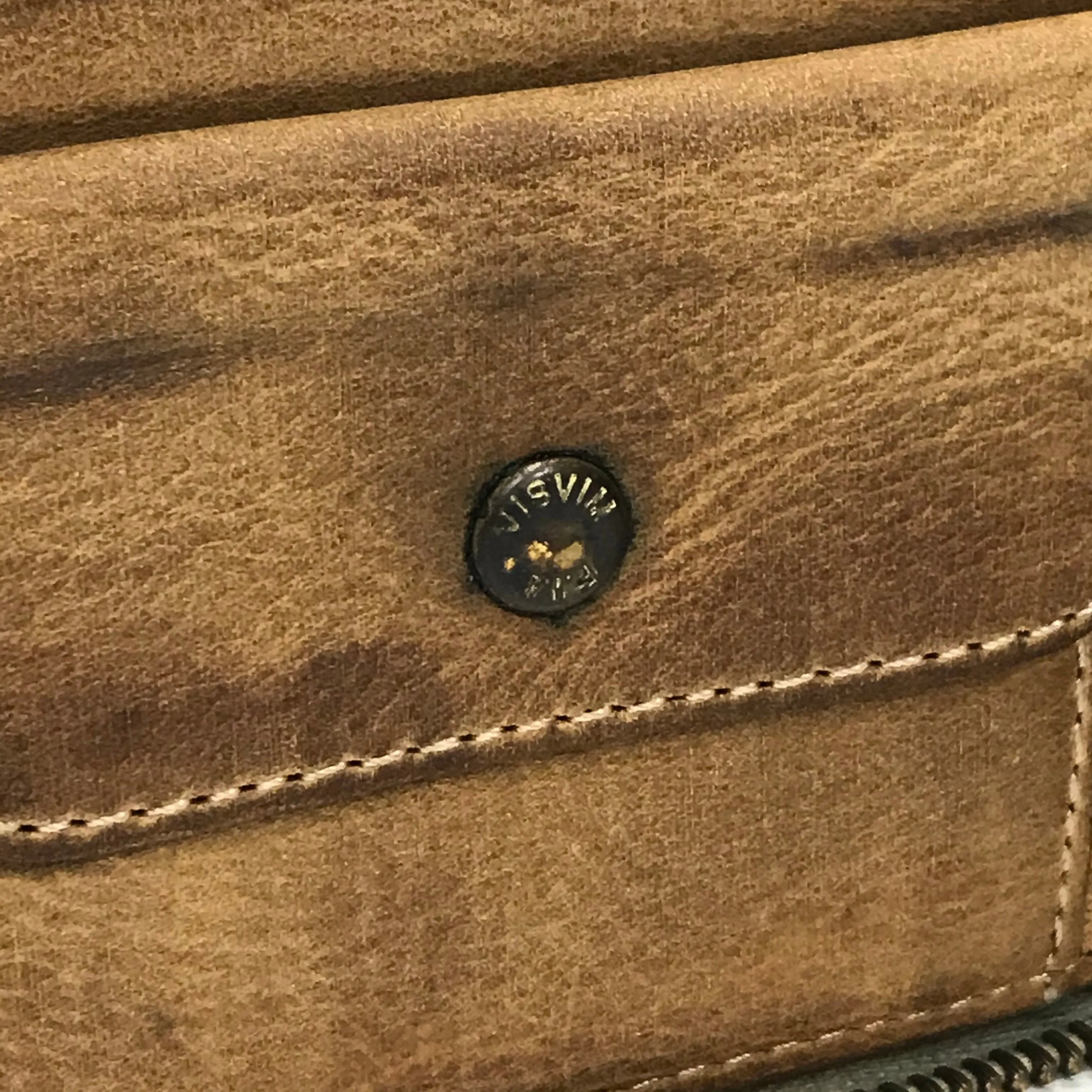 Visvim Leather Bi-Fold Zip Wallet Brown