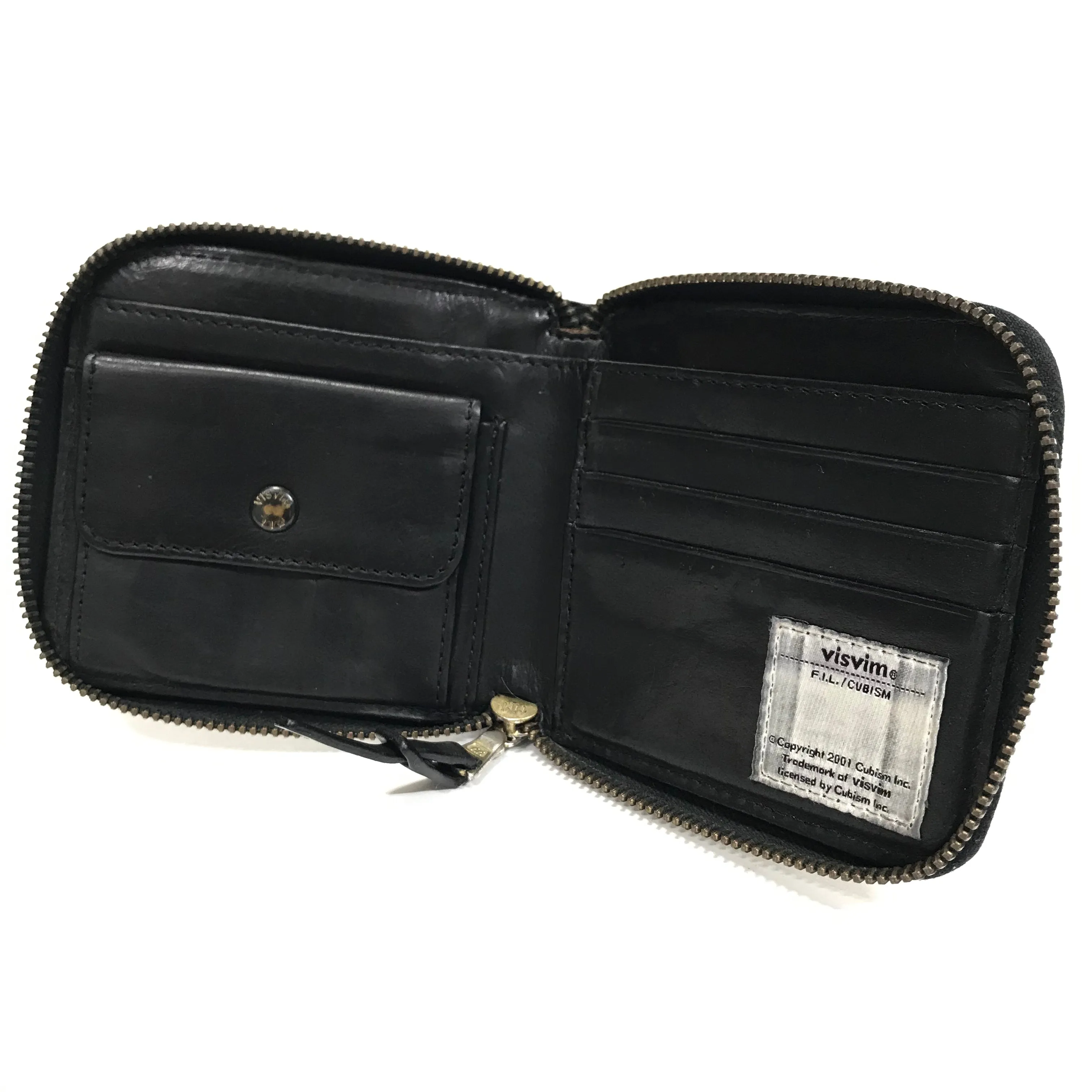 Visvim Leather Bi-Fold Zip Wallet