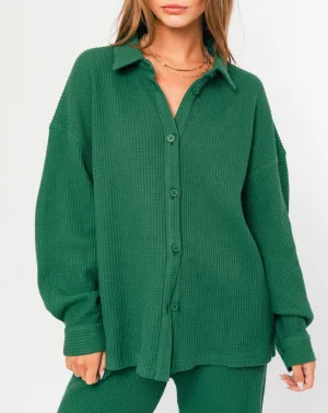Waffle Button Down Shacket