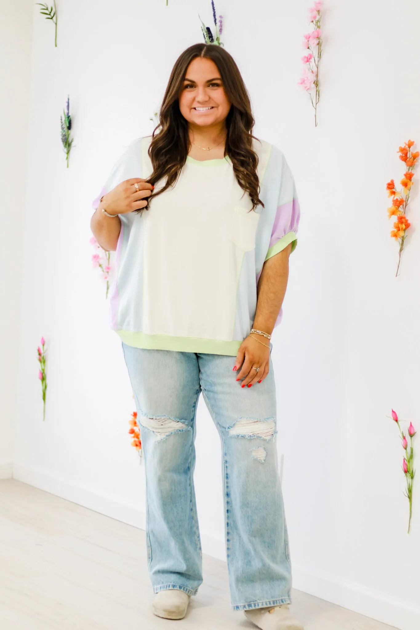 Watercolor Color Block Top
