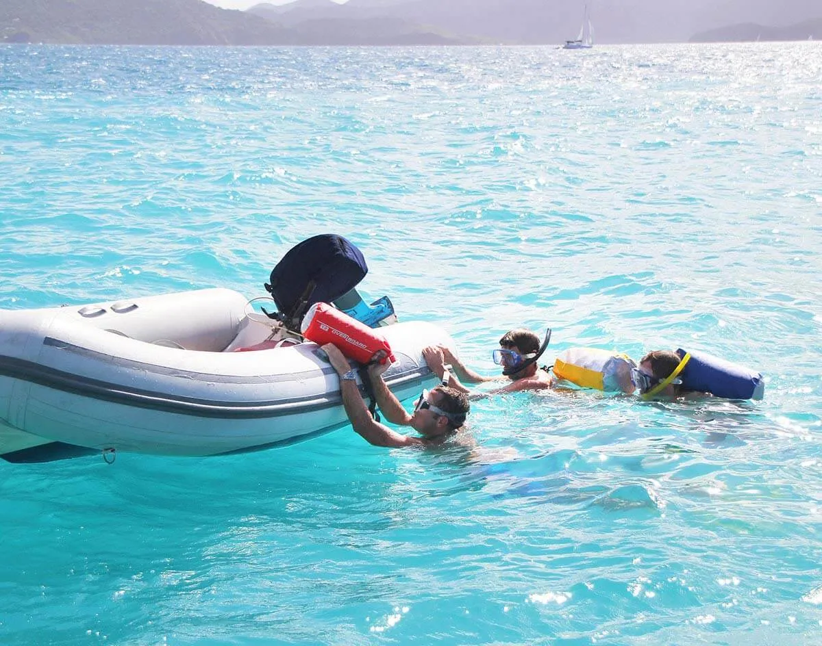 Waterproof Dry Tube Bag - 12 Litres - Blue and White