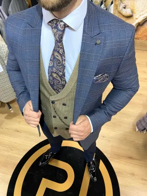 Wesley - Navy/Beige 3 Piece Suit