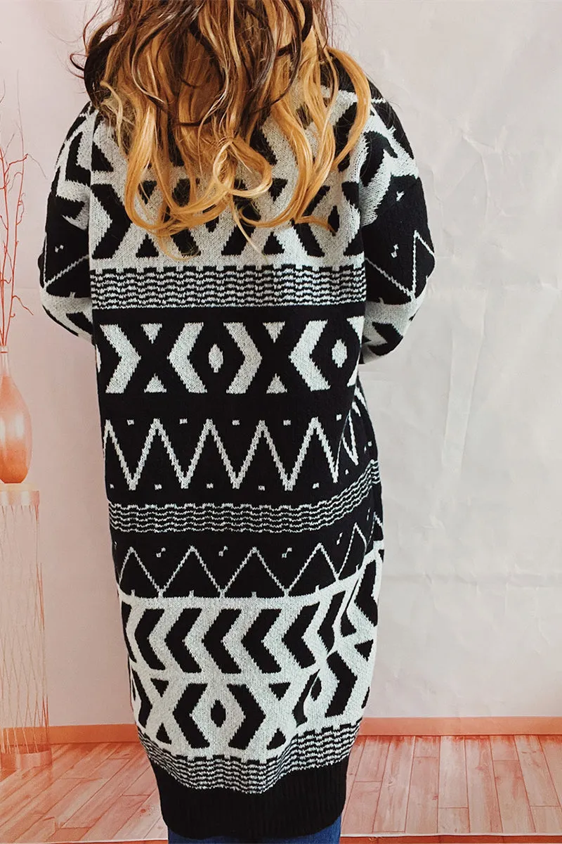 WH637 Crochet Button Cardigan Sweater