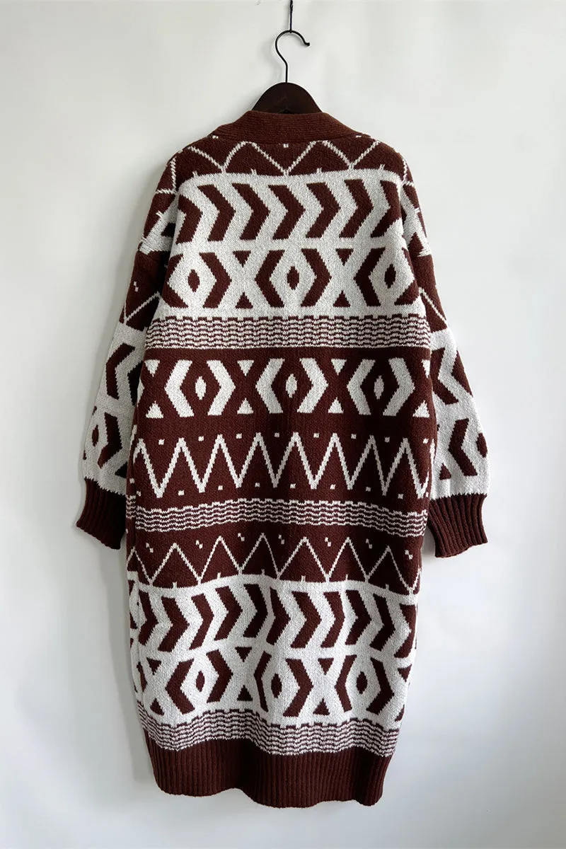 WH637 Crochet Button Cardigan Sweater