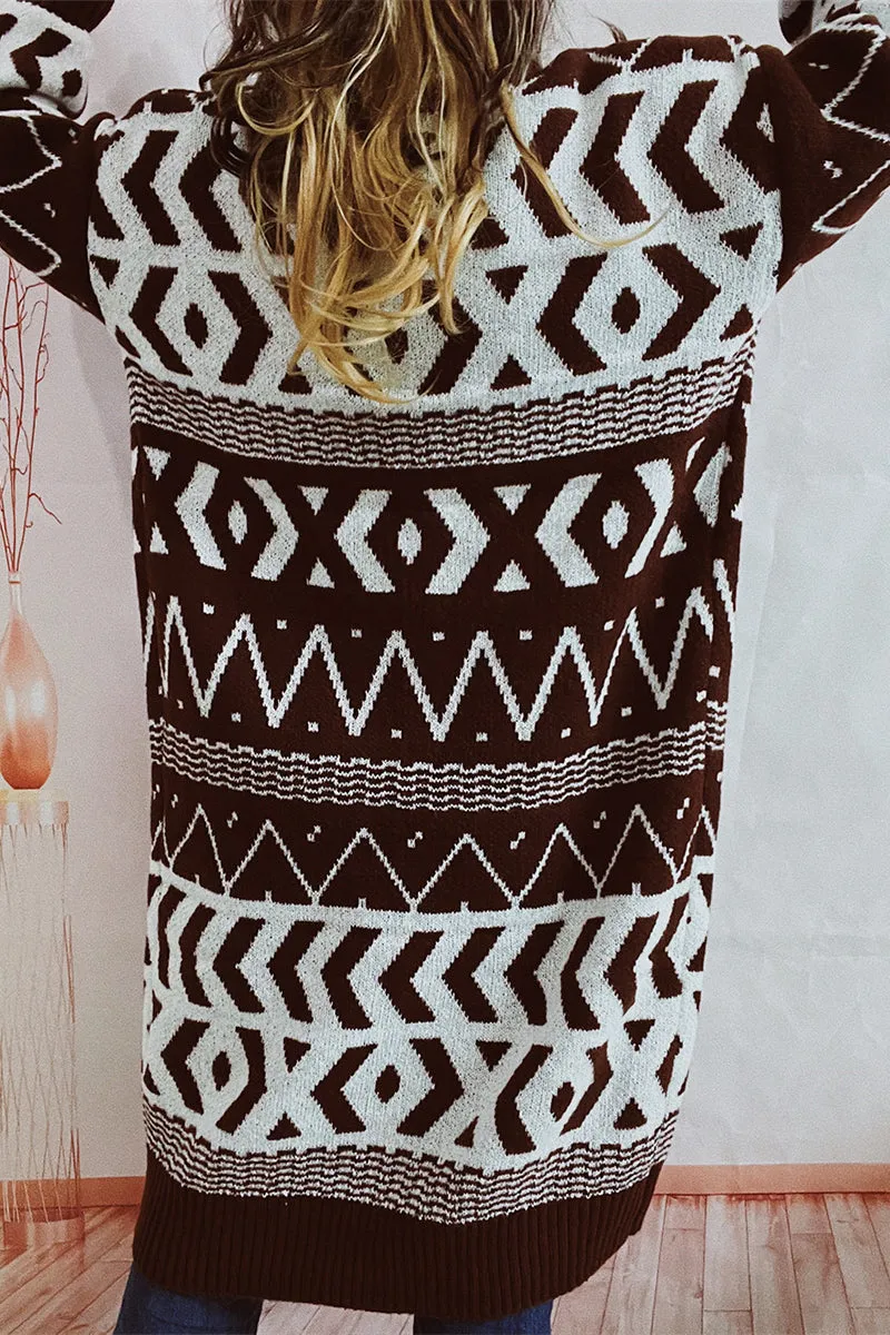 WH637 Crochet Button Cardigan Sweater