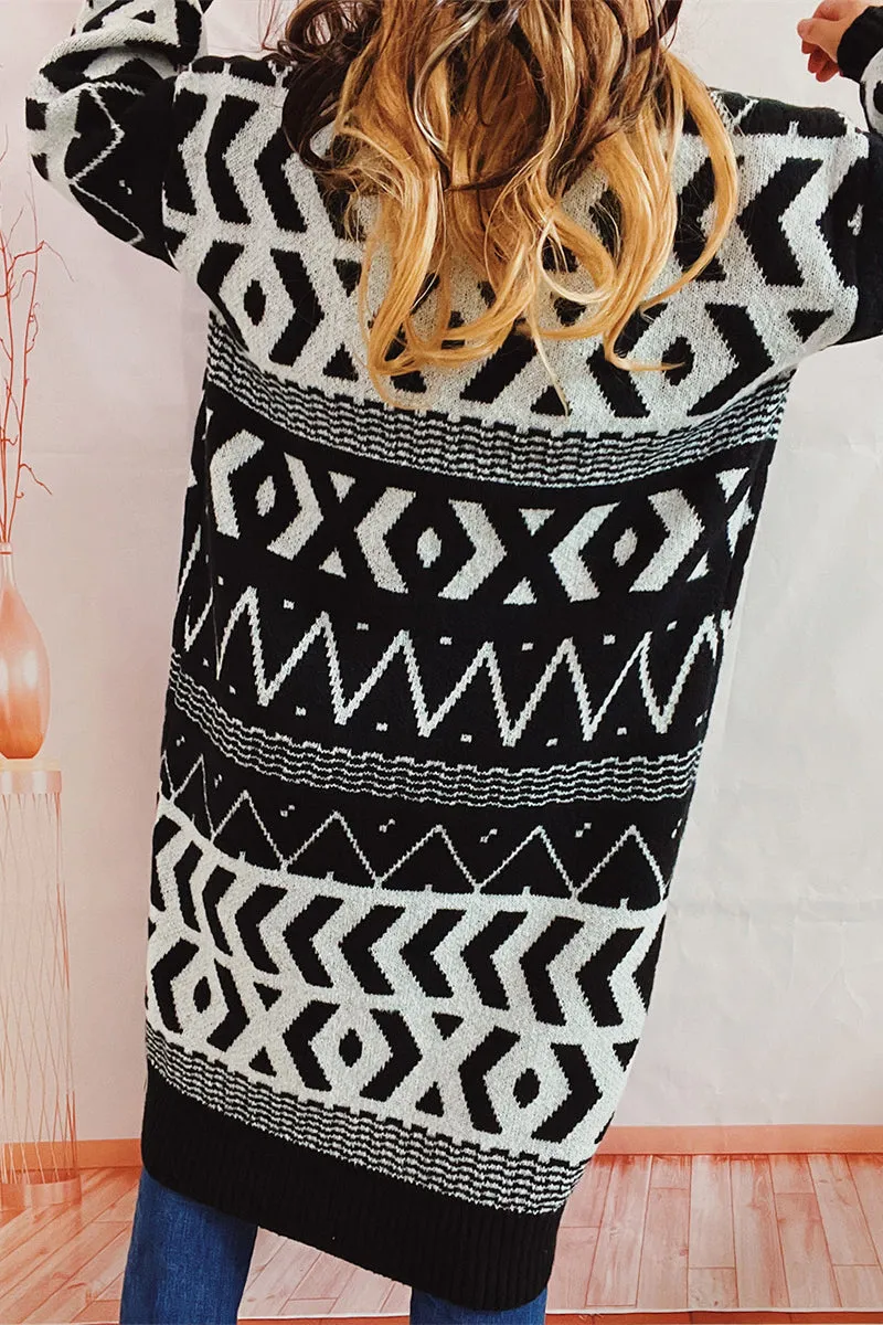 WH637 Crochet Button Cardigan Sweater
