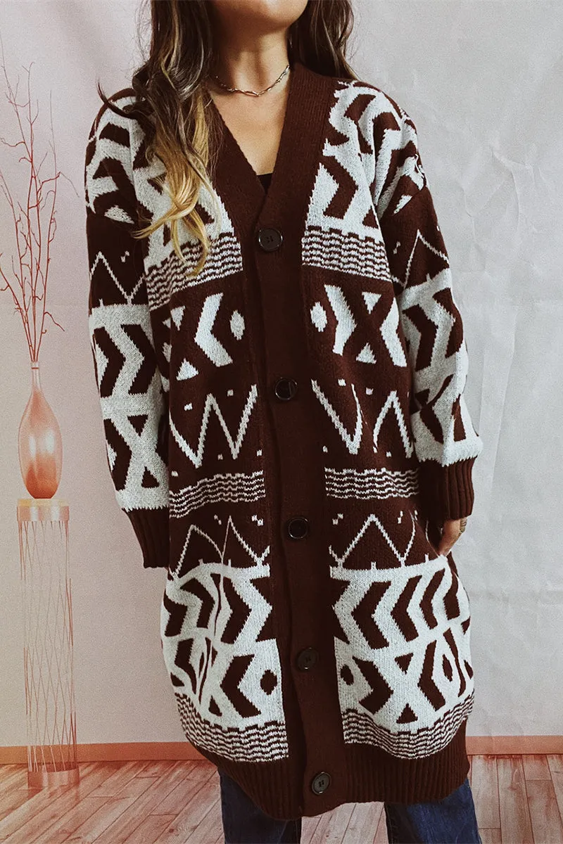 WH637 Crochet Button Cardigan Sweater