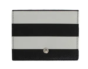 White Black Leather Wallet