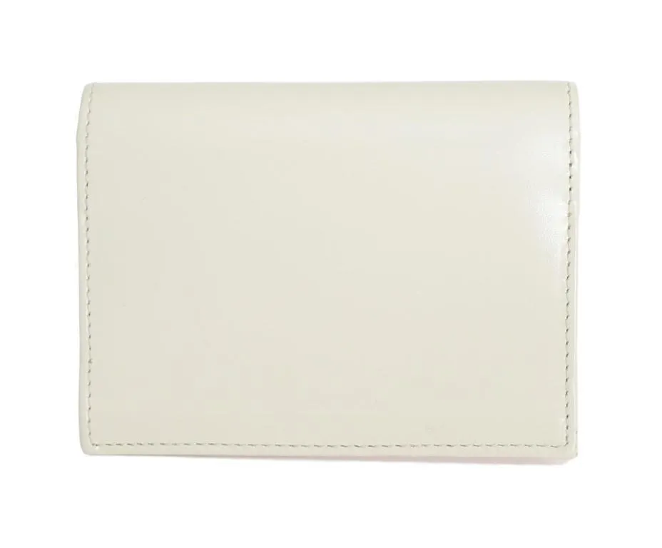 White Leather Bifold Wallet