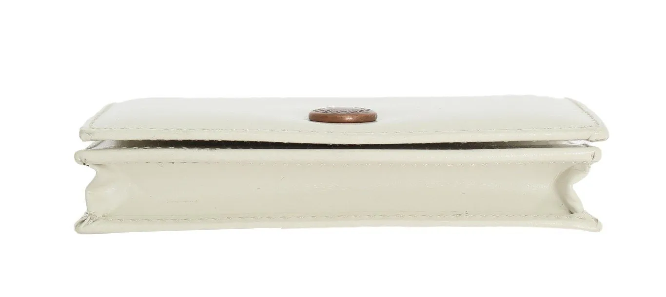 White Leather Bifold Wallet