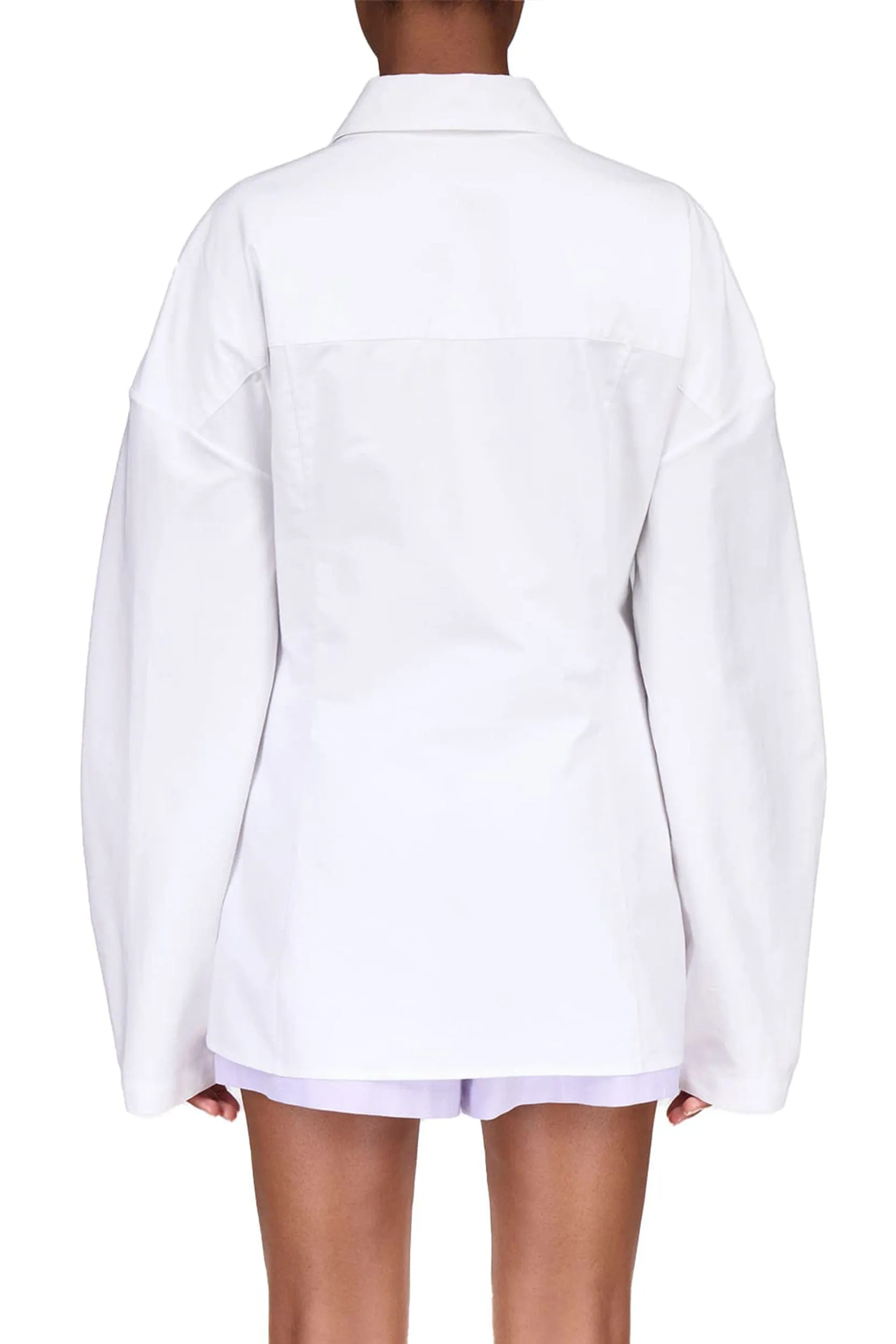 White Oxford Laced Button Down Shirt