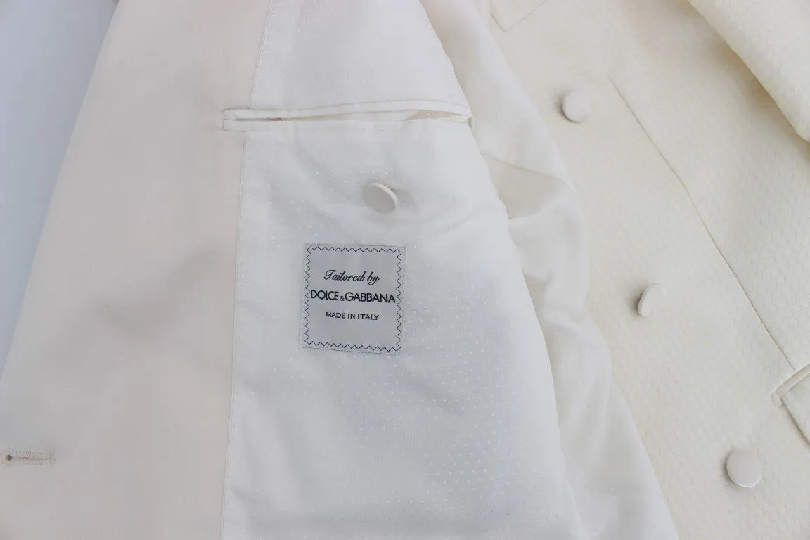 White Slim Double Breasted 3 Piece Suit