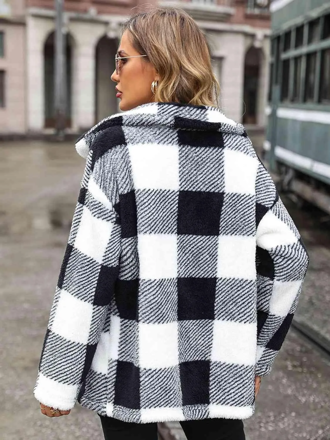 Winter Insulation Button Down Plaid Jacket