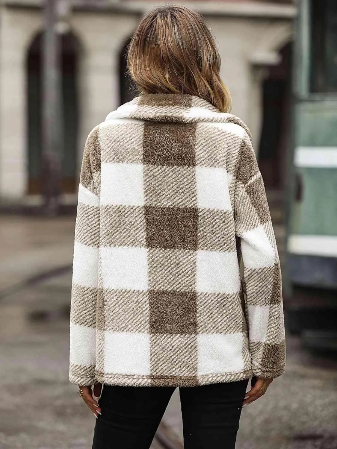 Winter Insulation Button Down Plaid Jacket