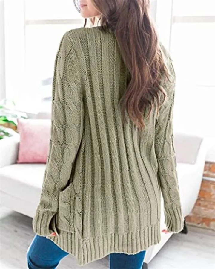 Women's Button Down Sweater Cardigan with Pockets