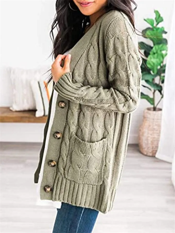 Women's Button Down Sweater Cardigan with Pockets