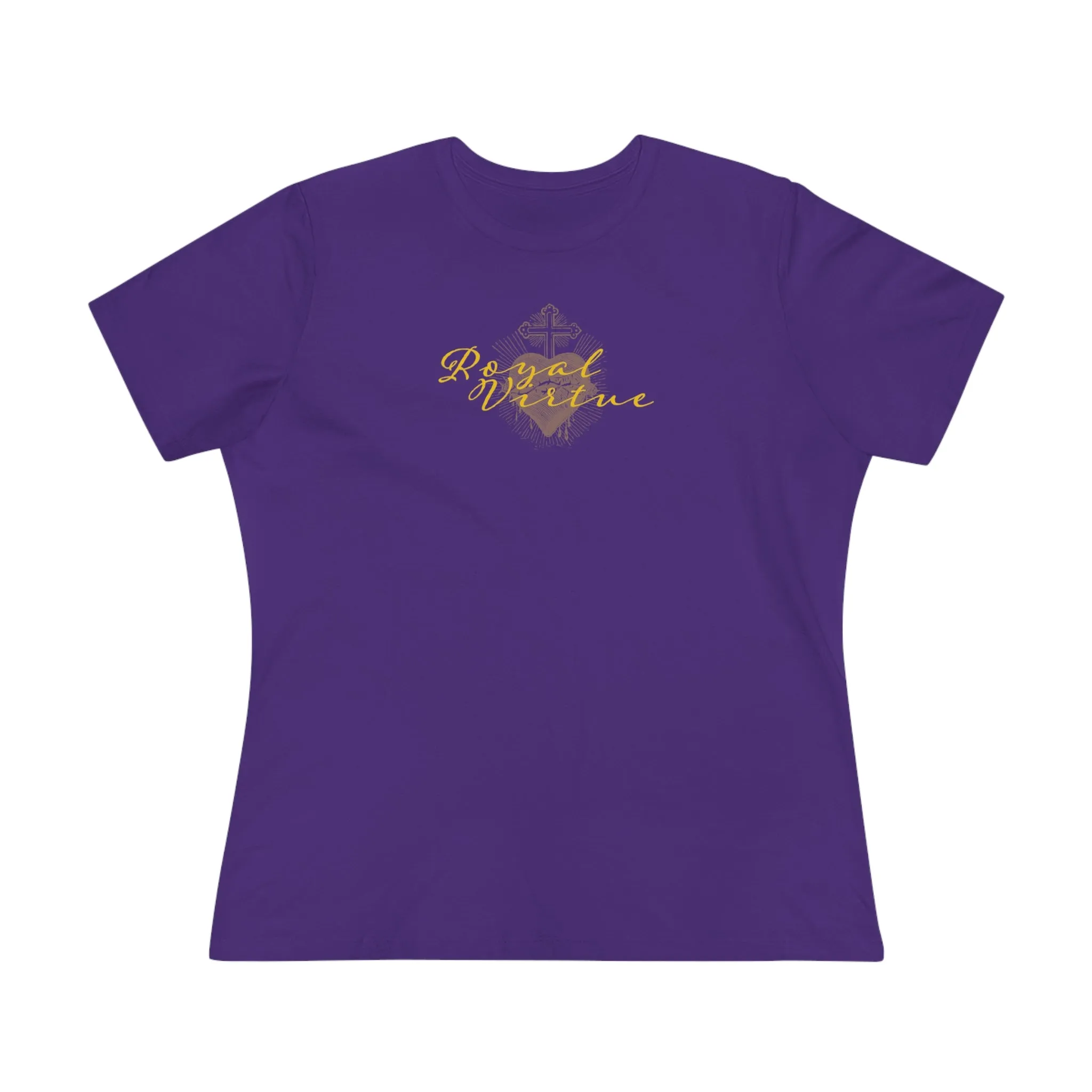 Women's Gold Royal Virtue Religious Christian T-shirt