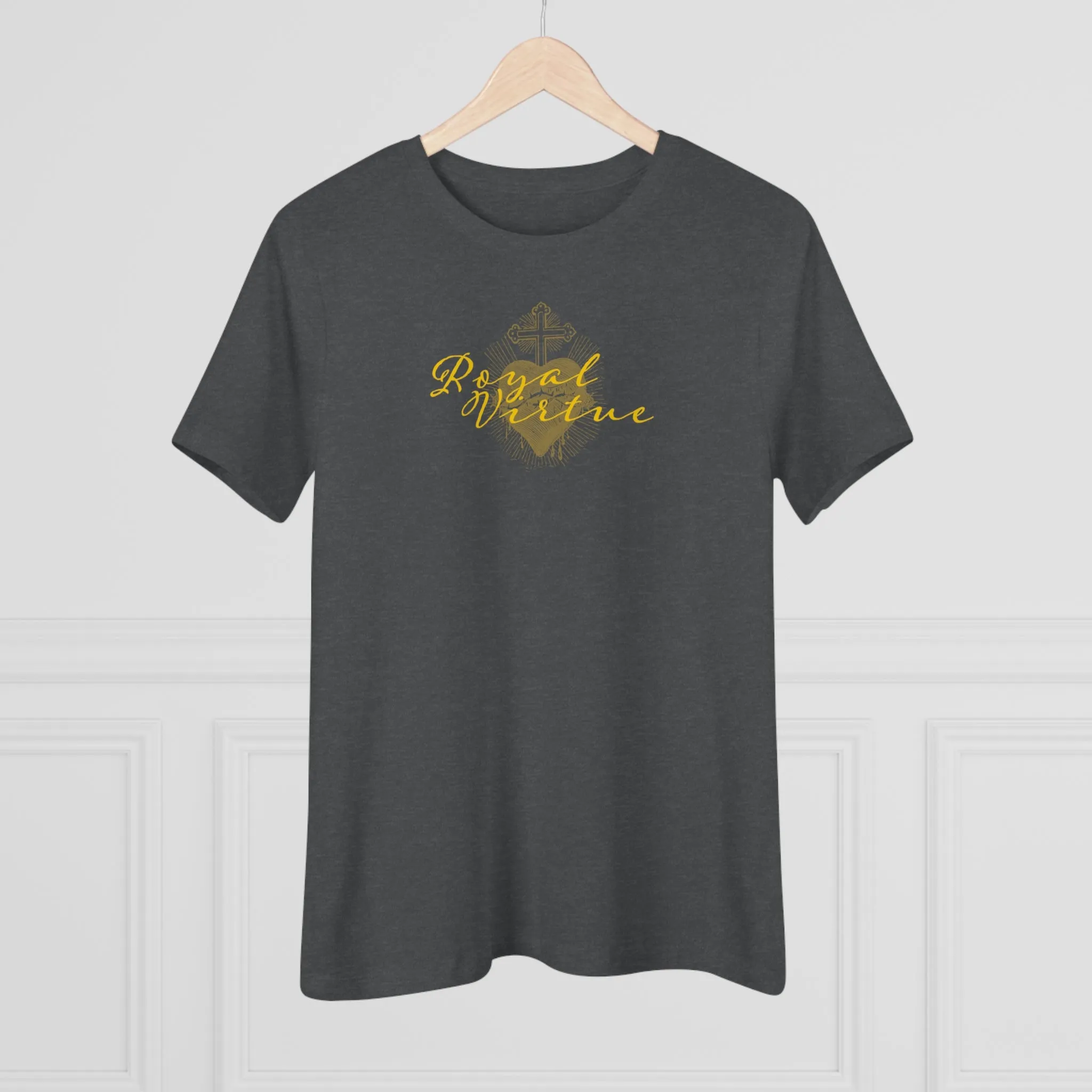 Women's Gold Royal Virtue Religious Christian T-shirt
