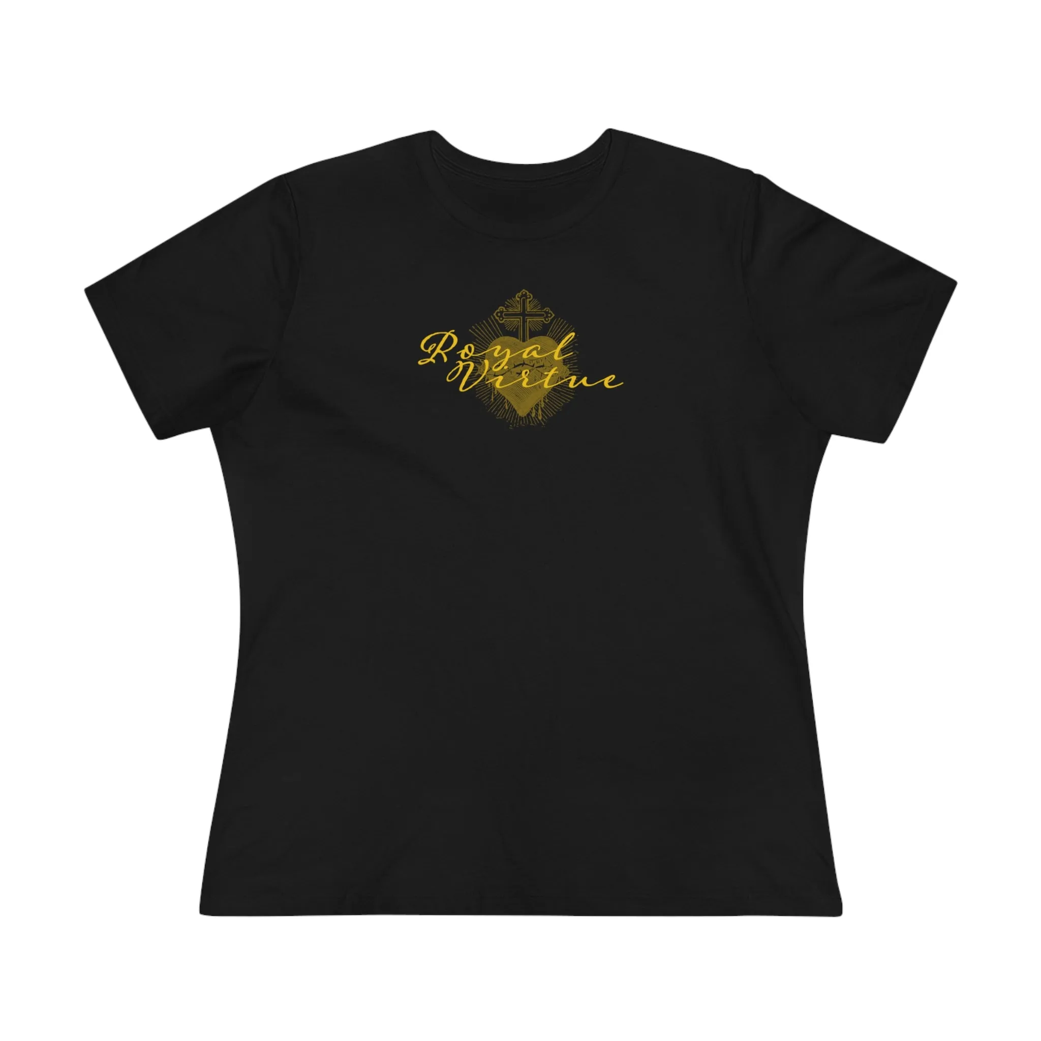 Women's Gold Royal Virtue Religious Christian T-shirt