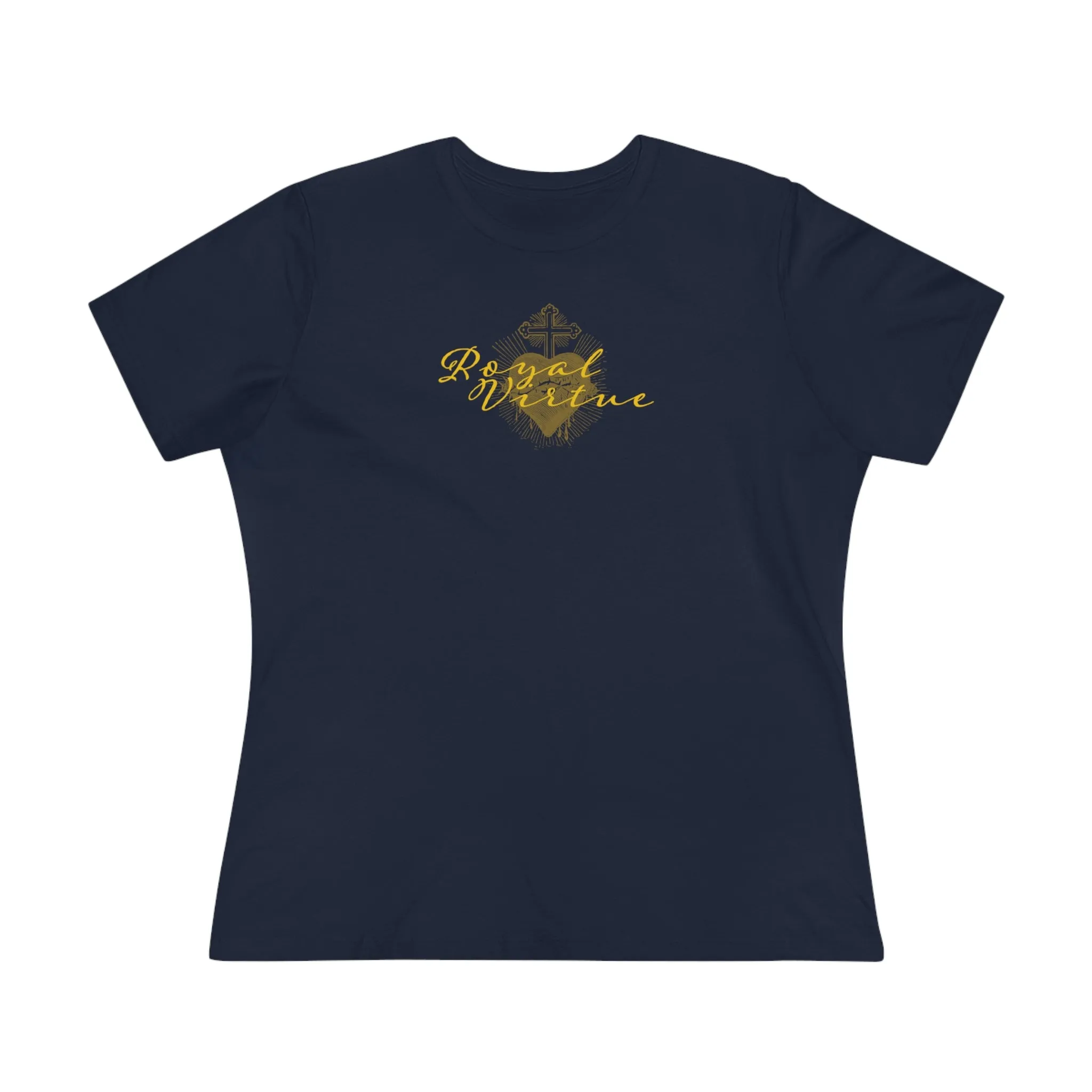 Women's Gold Royal Virtue Religious Christian T-shirt