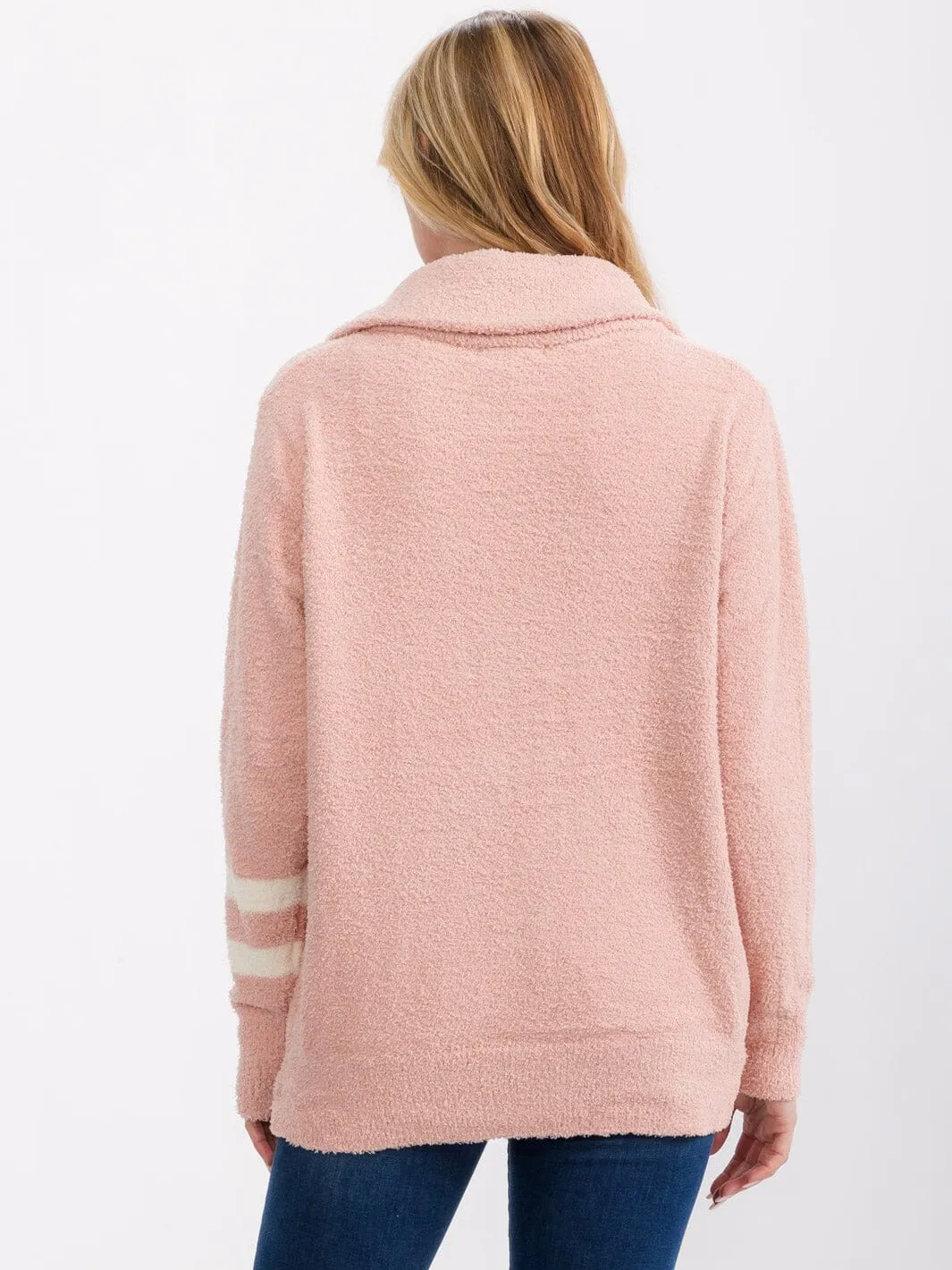 WOMEN'S LONG SLEEVE BUTTON CLOSURE DETAILED CARDIGAN SWEATER