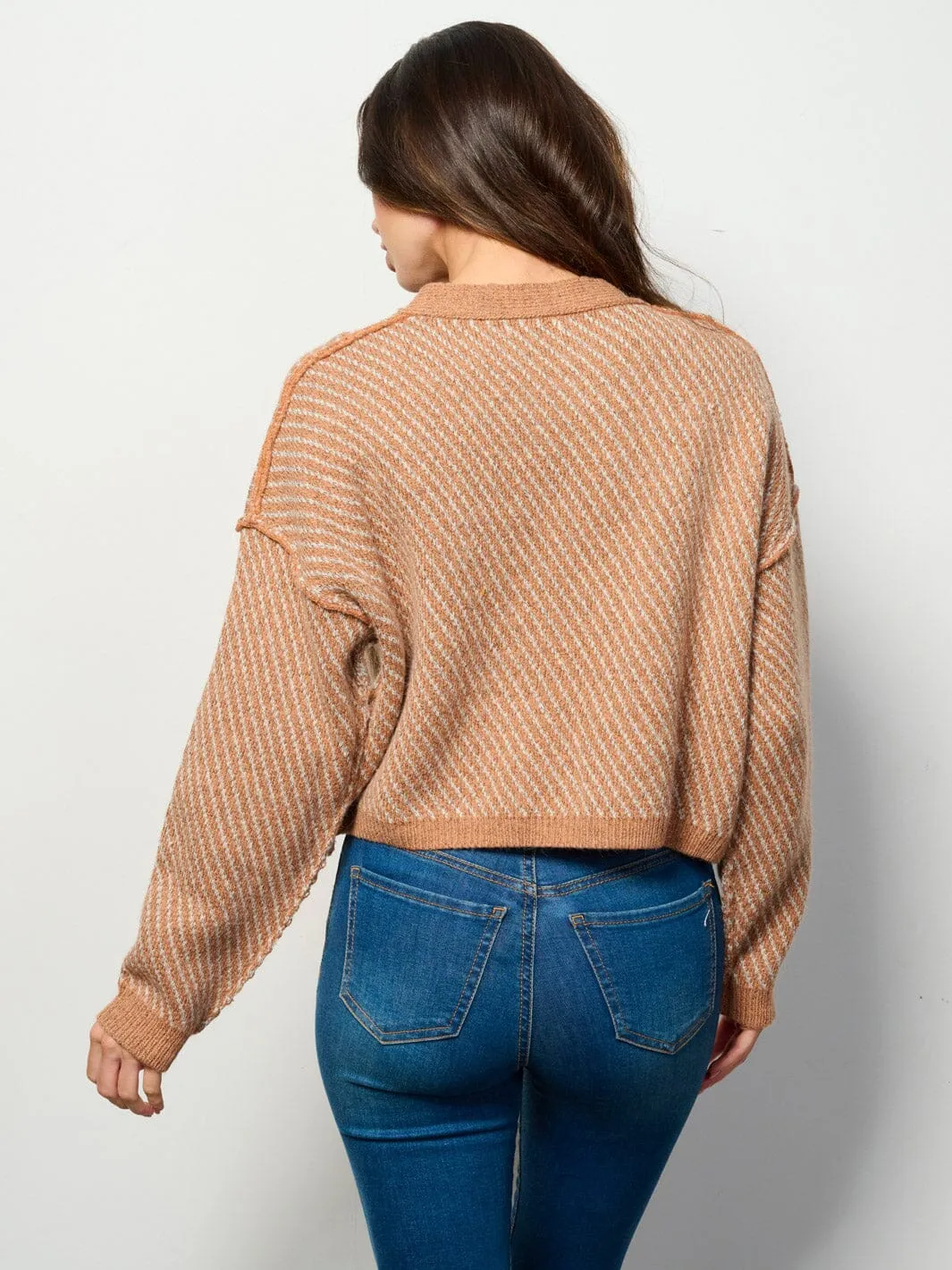 WOMEN'S LONG SLEEVE BUTTON UP CARDIGAN SWEATER