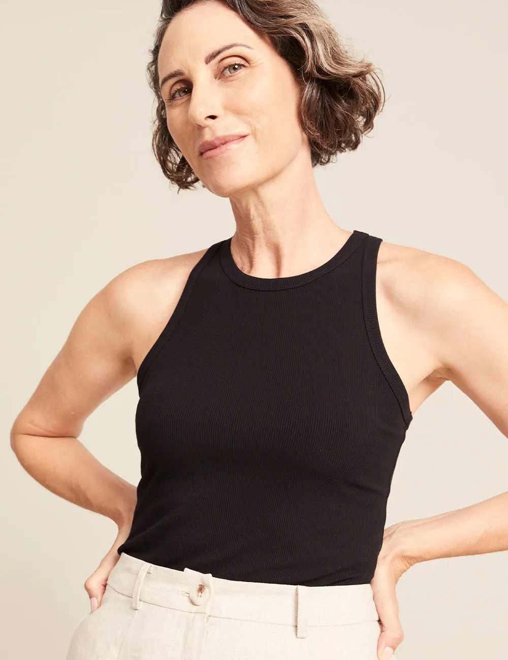 Women's Ribbed Racerback Tank