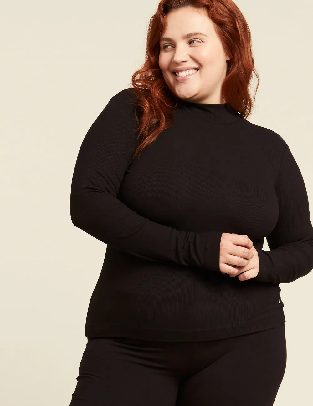 Women's Ribbed Turtleneck Top