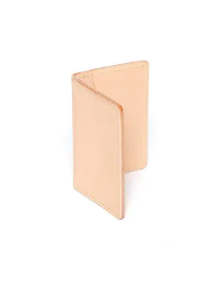 Wood&Faulk Front Pocket Natural Vegetable Tan Wallet