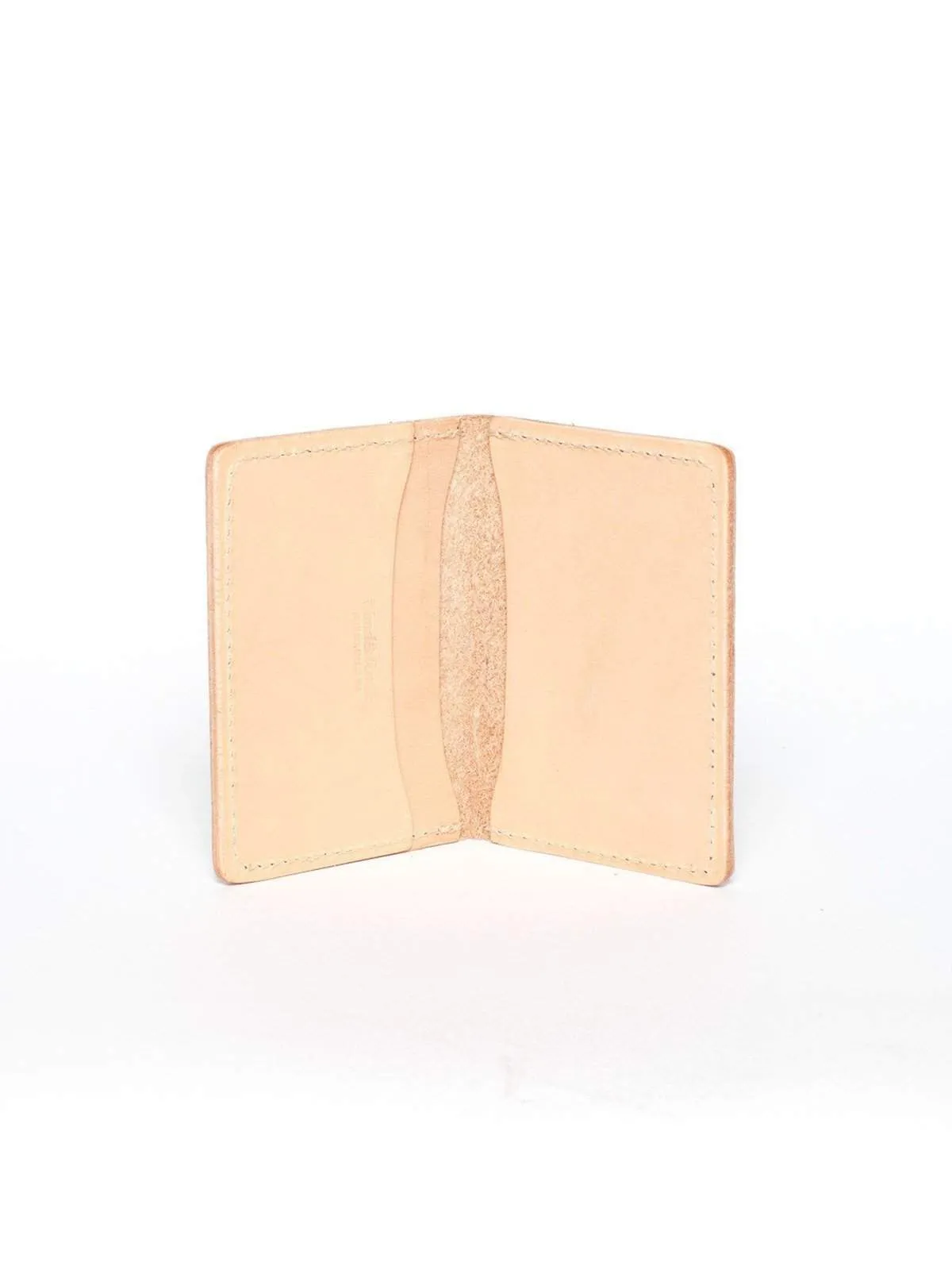 Wood&Faulk Front Pocket Natural Vegetable Tan Wallet