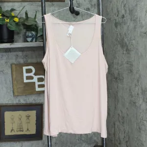 Wynne Layers Womens Scoop Neck Plus Size Stretch Tank Top 1678d3fb29335d Pink 2X