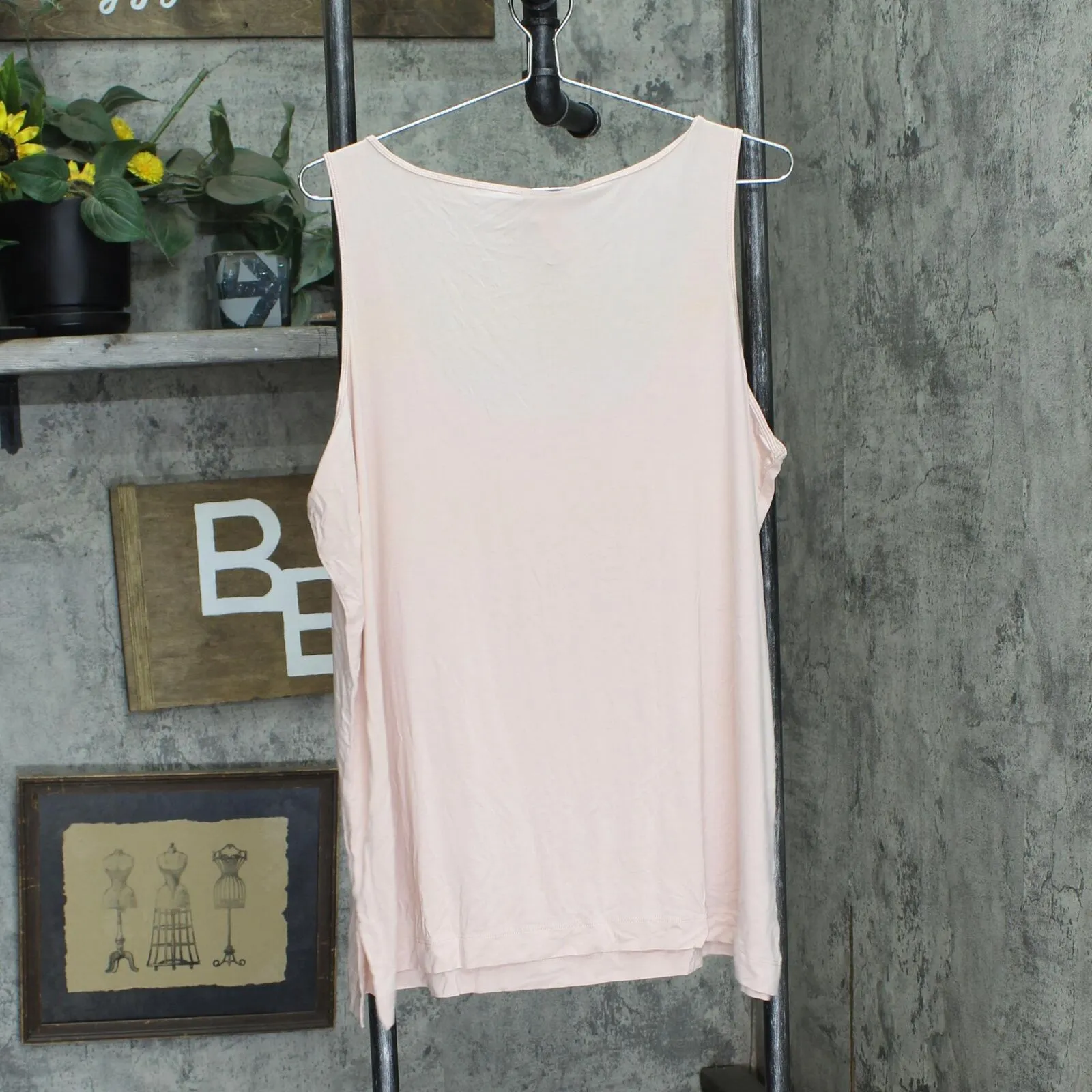 Wynne Layers Womens Scoop Neck Plus Size Stretch Tank Top 1678d3fb29335d Pink 2X