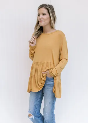 X Marigold Tiered Top