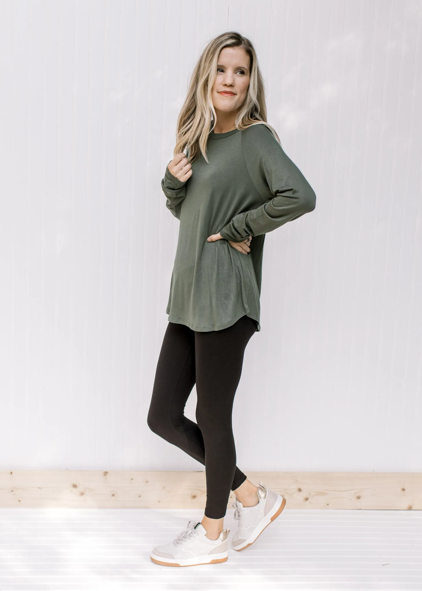 X Olive Bamboo Top
