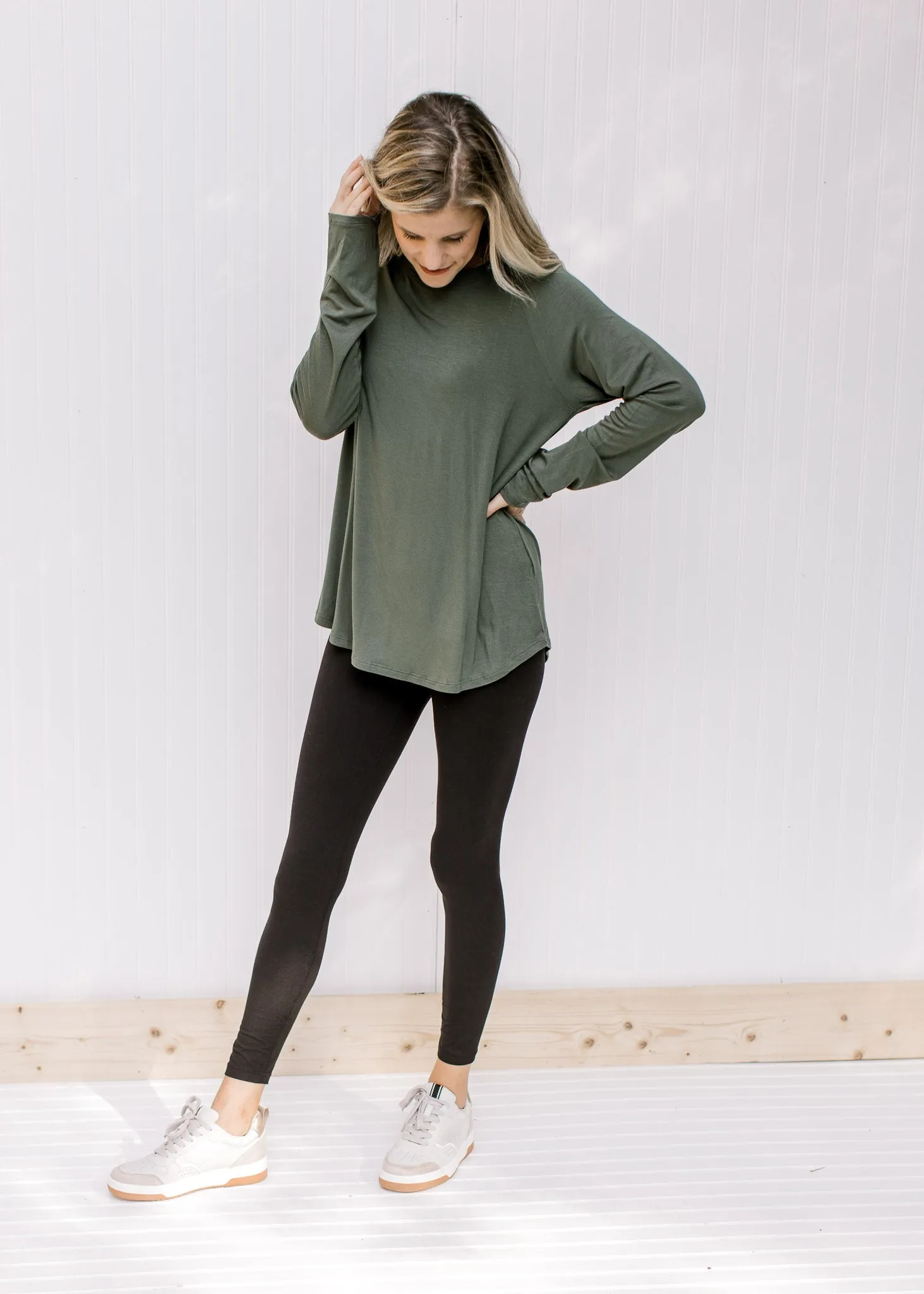 X Olive Bamboo Top