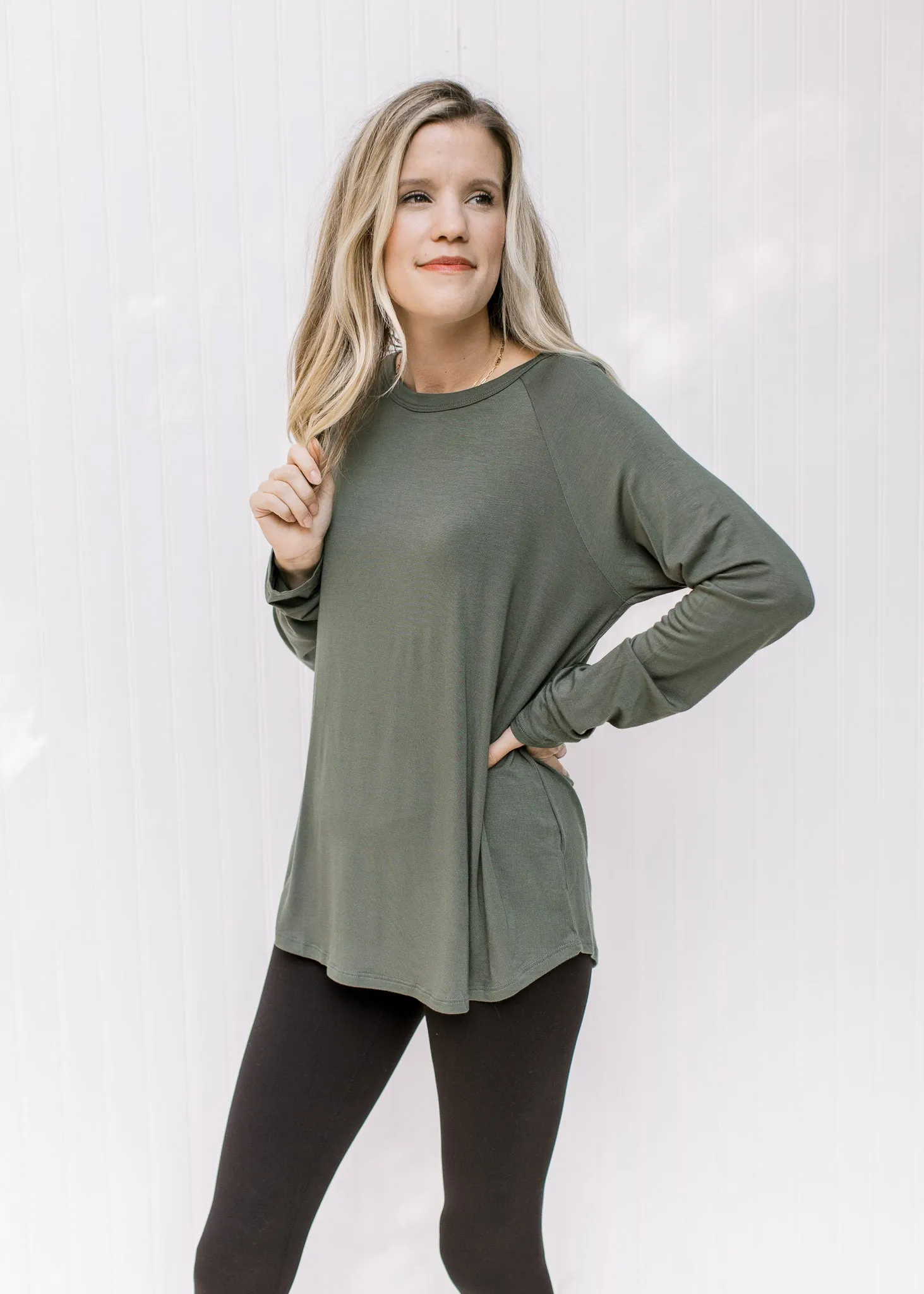 X Olive Bamboo Top