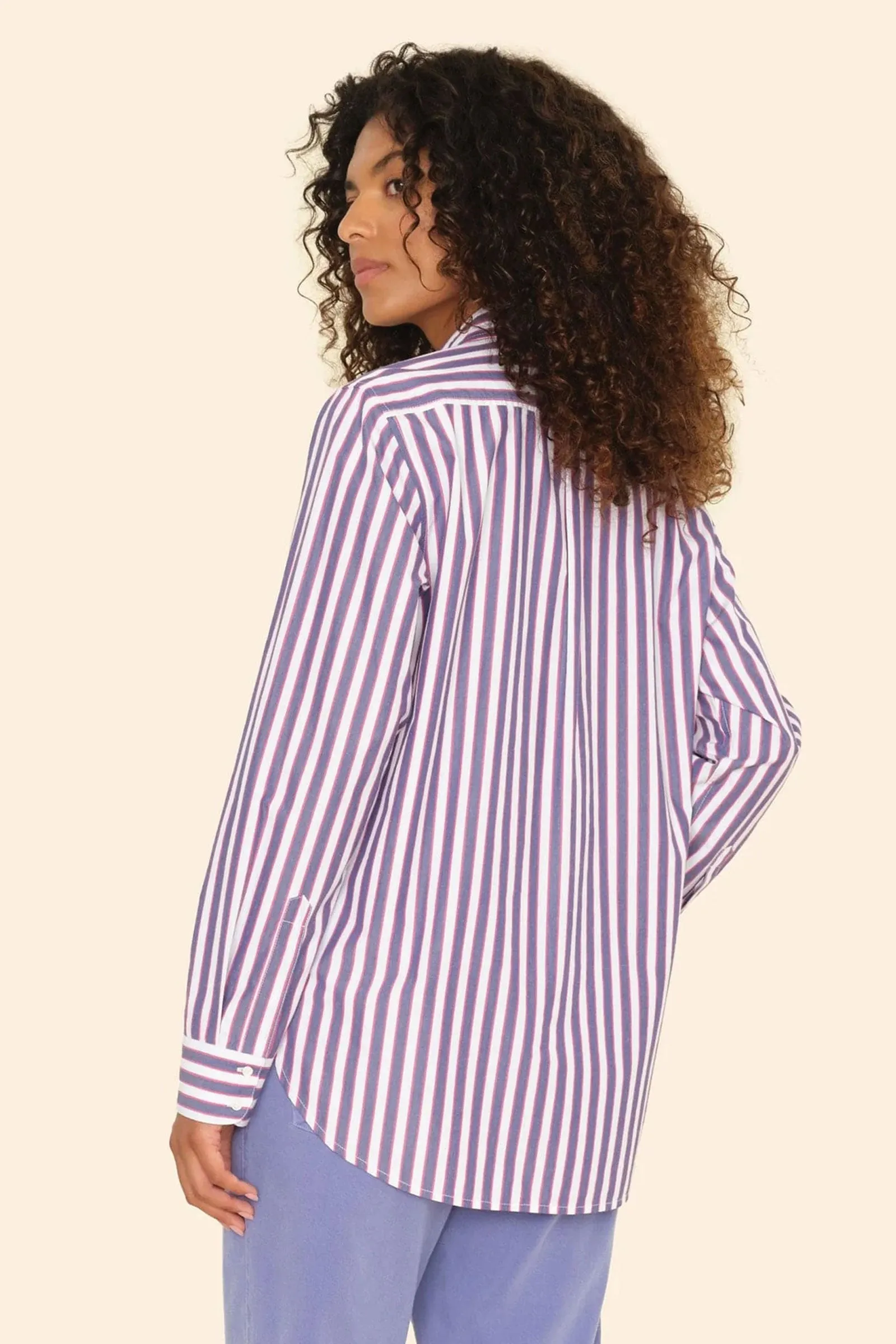 Xirena Beau Shirt in Blue Rose Stripe
