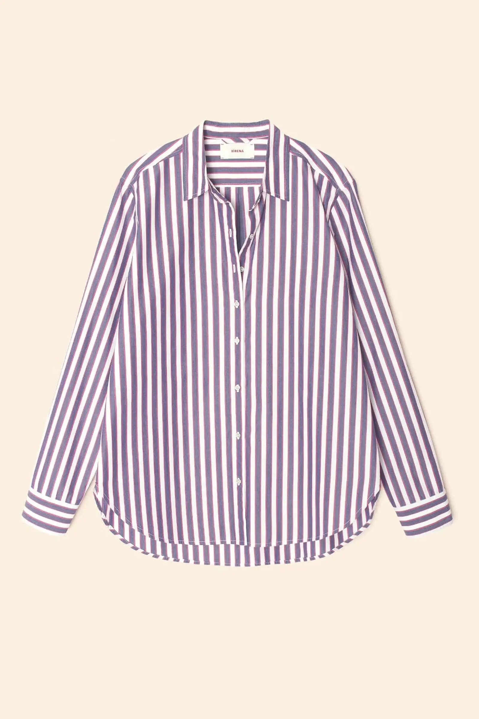 Xirena Beau Shirt in Blue Rose Stripe