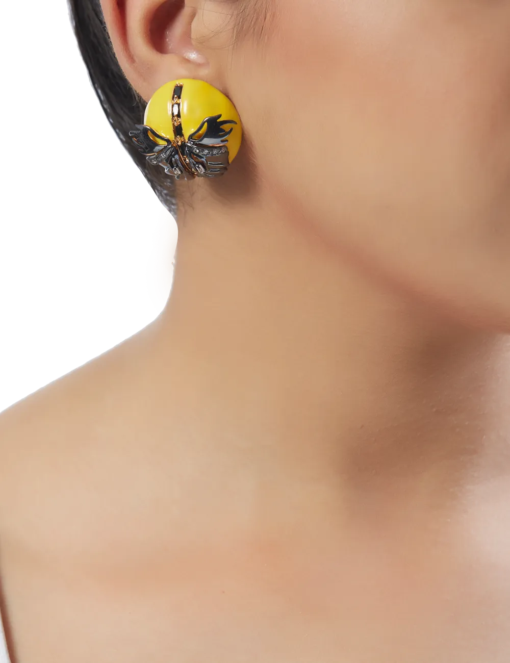 Yellow Papilio Button Tops