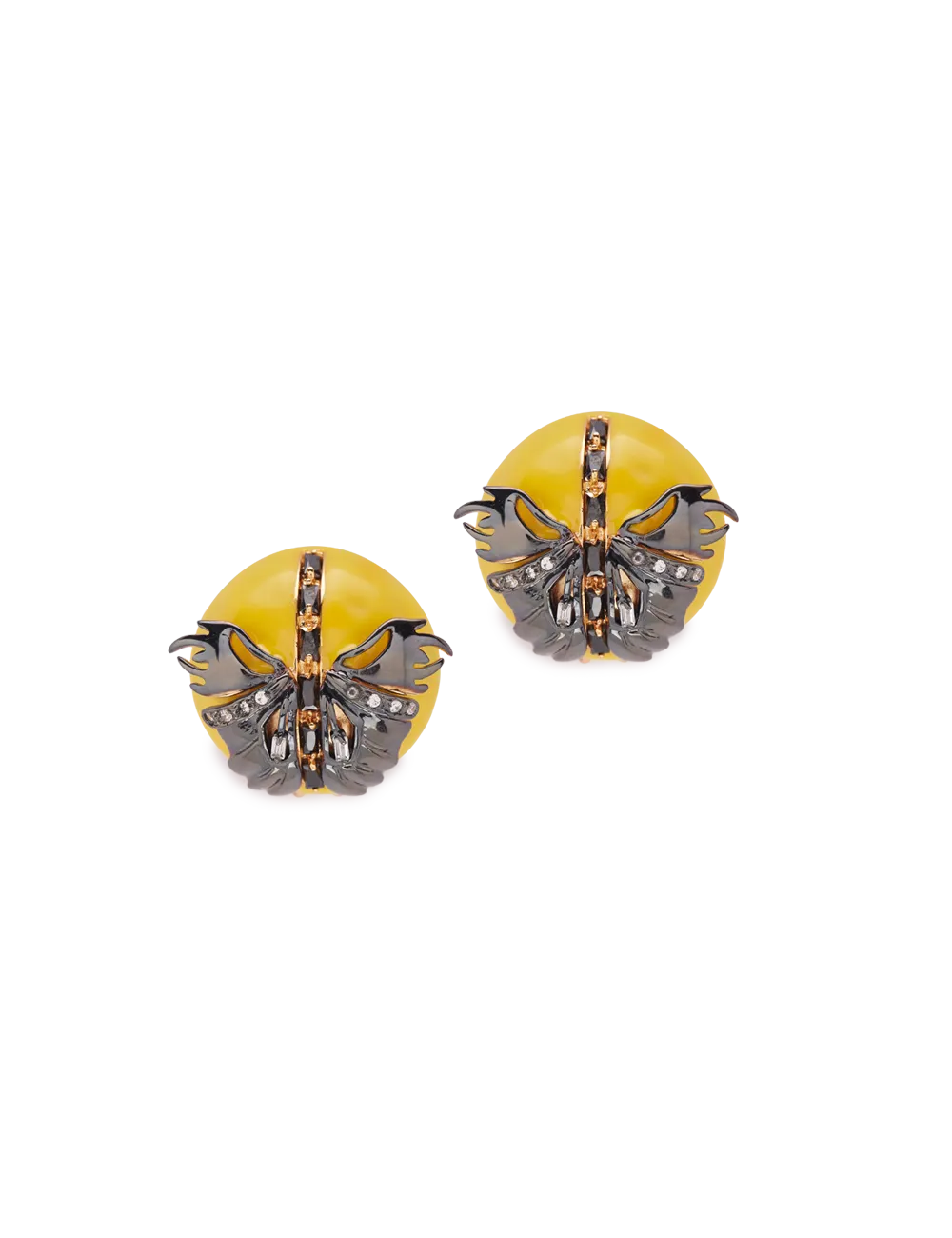 Yellow Papilio Button Tops