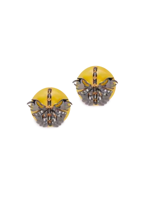 Yellow Papilio Button Tops