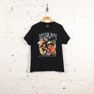 Young Boy Rapper Music T Shirt - Black - M