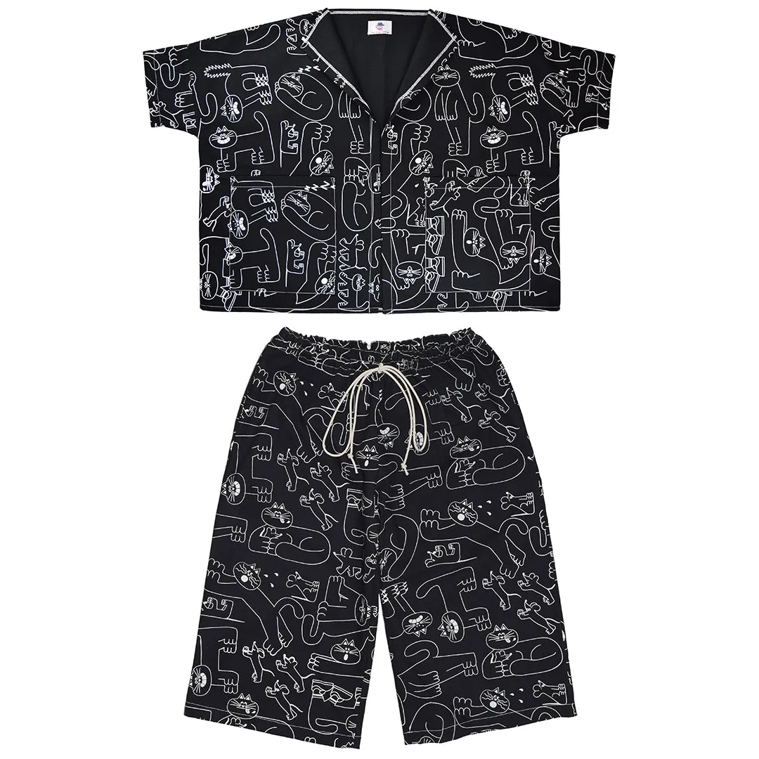 YUK FUN Dora Cat Suit in Black - MADE TO ORDER
