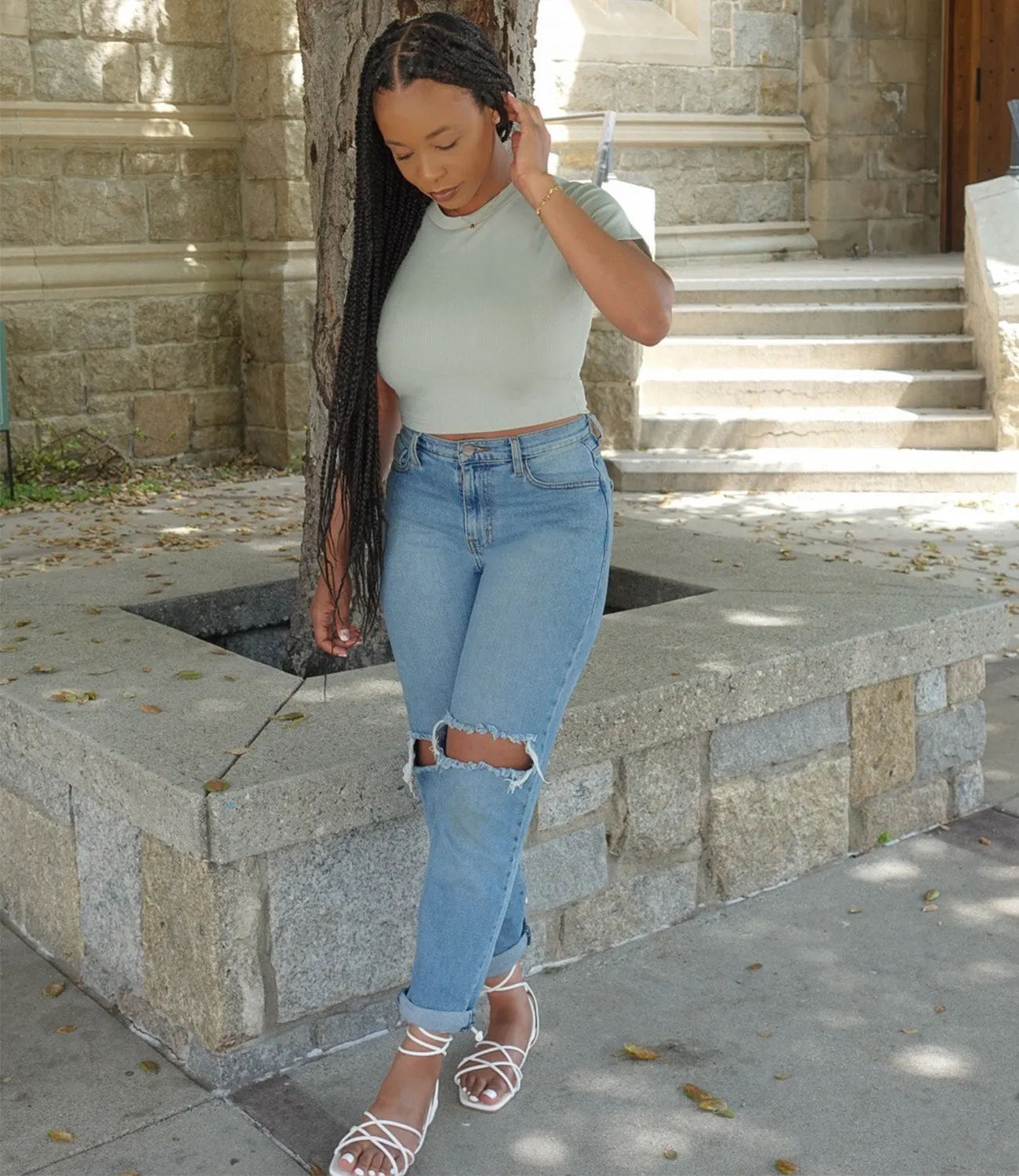 Zane Everyday Basic Top(Sage)